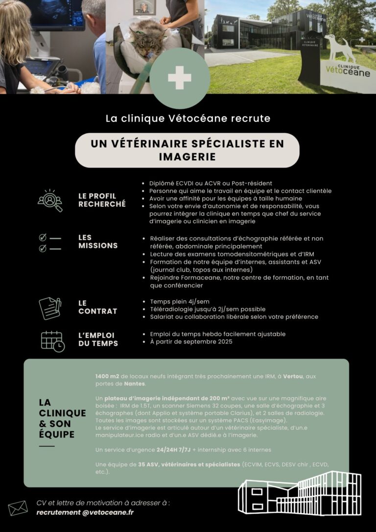 Annonce vétérinaire spécialiste en imagerie