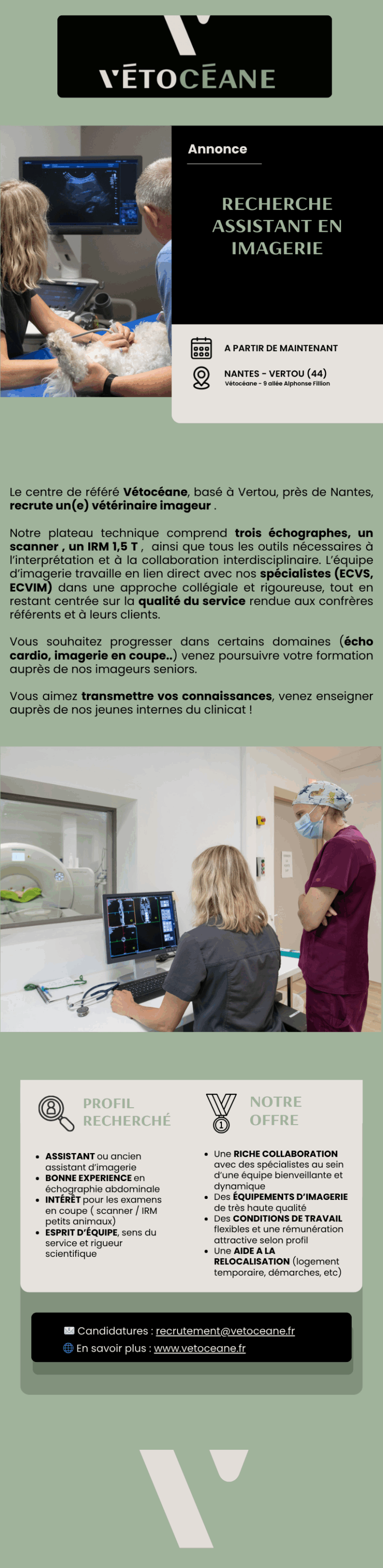 Annonce vétérinaire imageur
